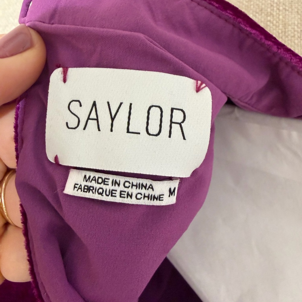 SAYLOR Purple Velvet Maxi Dress - Picture 6 of 7